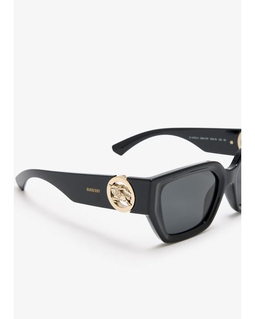 Burberry Gray Ekd Rectangular Sunglasses