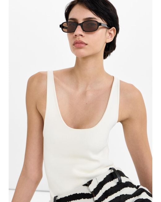 DMY White Margot Sunglasses