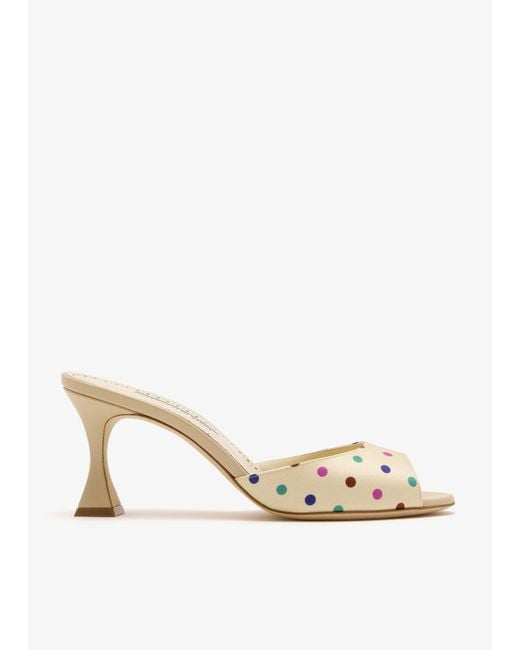 Manolo Blahnik Natural Jadaron Mules