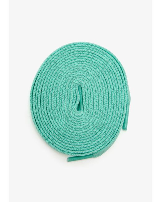 The Lace Check Green Flat Laces