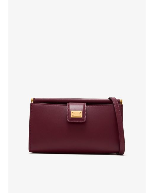 Dolce & Gabbana Purple Plongé Calfskin Phone Bag