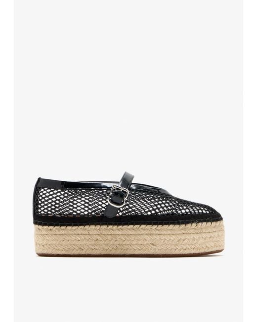 Alaïa Black Fishnet Espadrilles