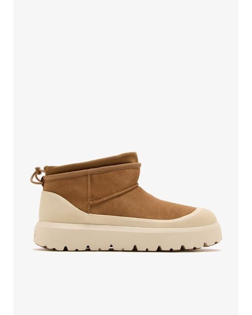 Ugg White Classic Ultra Mini Weather Hybrid Boots for men