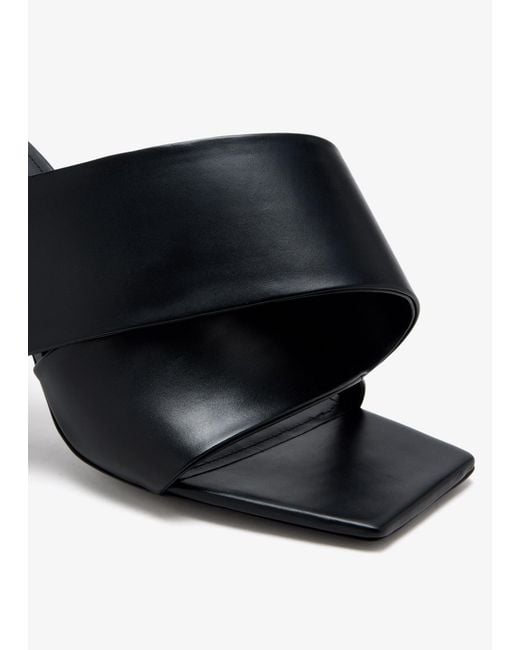 Givenchy Black Sliced Square Sandals