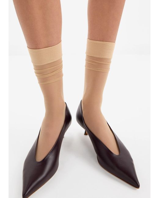 Le Monde Beryl Brown Babouche Kitten Pumps