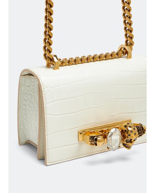 Alexander McQueen Natural Mini Jewelled Satchel