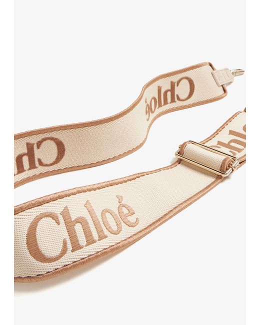 Chloé White Adjustable Canvas Strap
