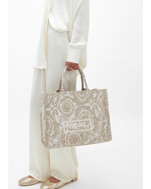 Versace Natural Barocco Athena Tote Bag