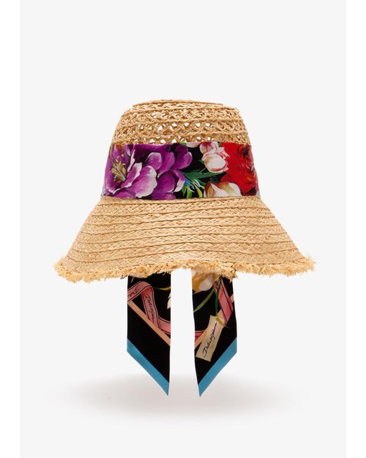 Dolce & Gabbana Pink Straw Hat