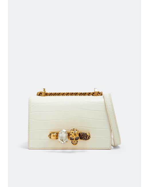Alexander McQueen Natural Mini Jewelled Satchel