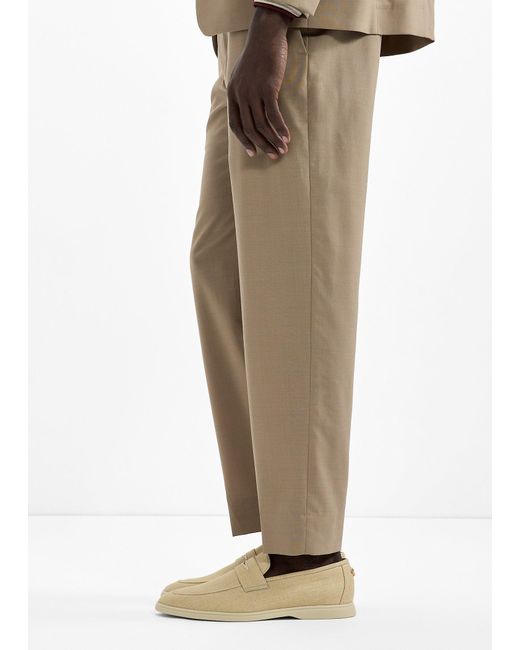 Bougeotte Natural Cotton Loafers for men