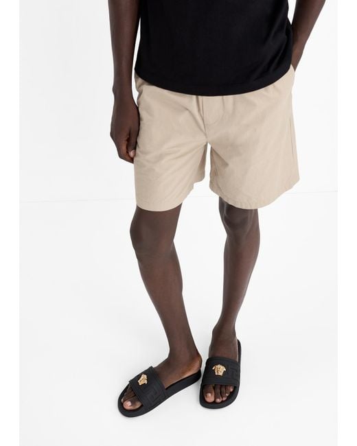 Versace White Medusa Slides for men