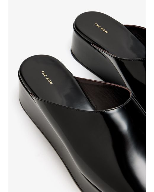 The Row Black Emi Flatform Sandals