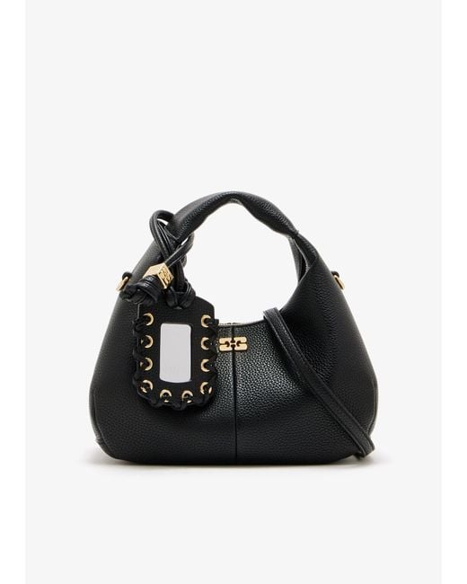 Ganni Black Mini Hobo Bag