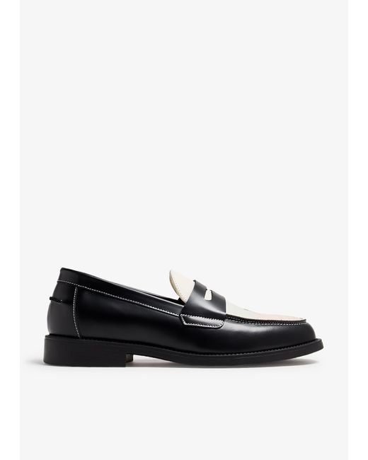 Duke & Dexter Black Wilde Advanced Guard Penny Loafers for men