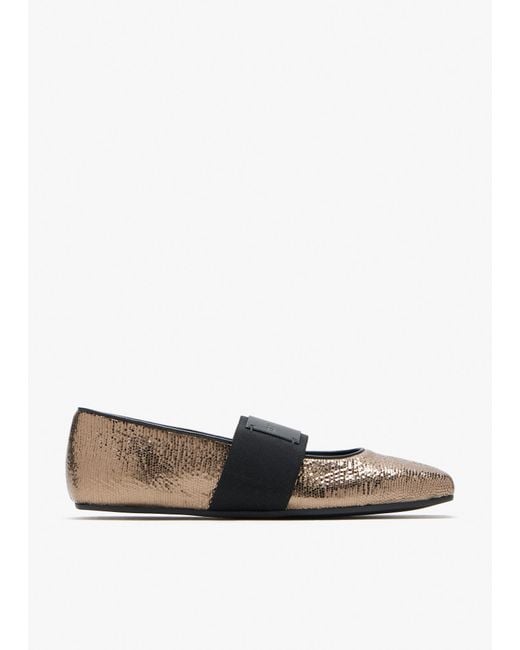 Givenchy White Sliced Square Ballerinas