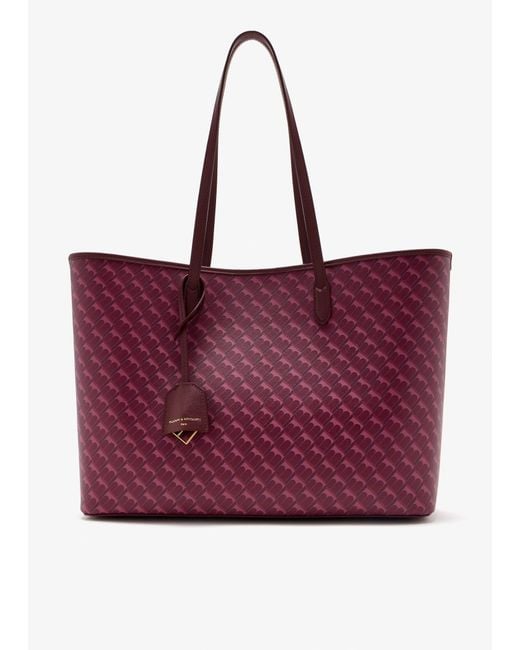 Tammy & Benjamin Red Monogram Shopper Tote