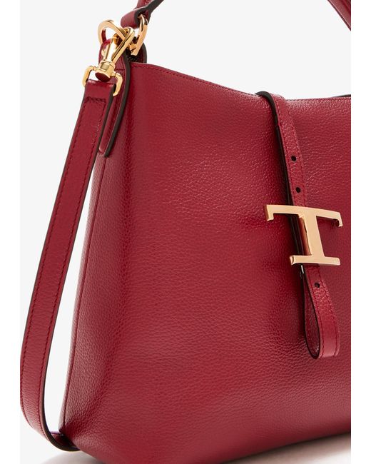 Tod's Red T Timeless Mini Bucket Bag