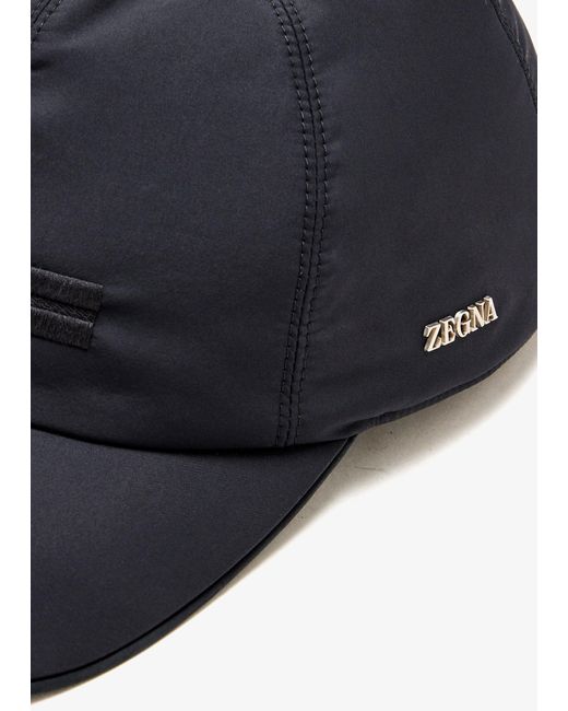 Zegna Blue Technical Fabric Baseball Cap for men