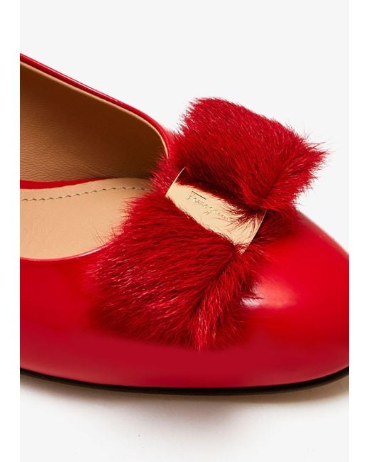 Ferragamo Red Vara Bow Pumps