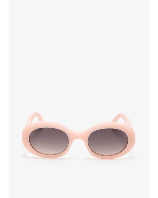Céline Pink Triomphe Oval Sunglasses
