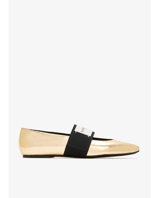 Givenchy White Sliced Square Ballerinas