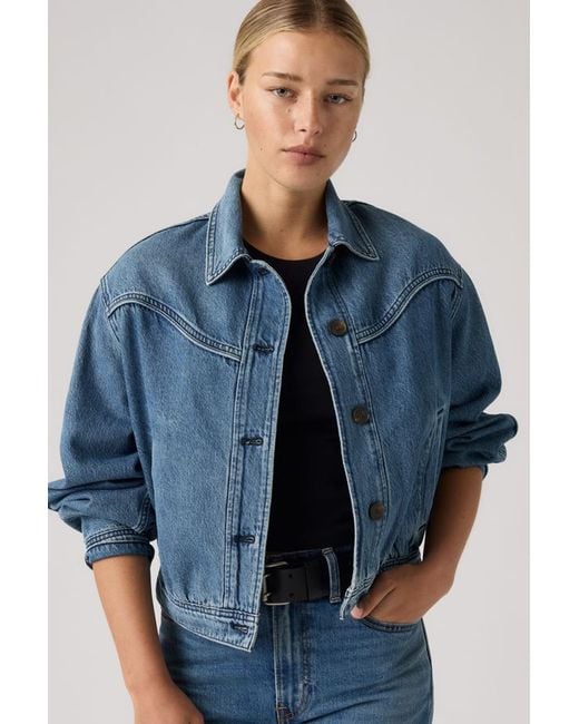 Levi's Blue Dani Western Lightweight Harrington Jacket
