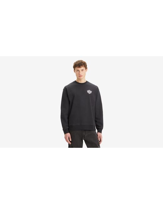 Levi's Relaxed sweatshirt mit rundhalsausschnitt und grafik in Black für Herren