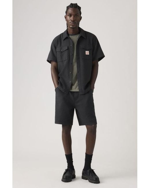Levi's Black Pull On Work Lightweight Shorts for men