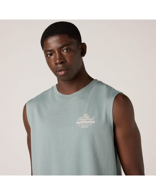 Levi's Gray Graphic Muscle Tank Top for men