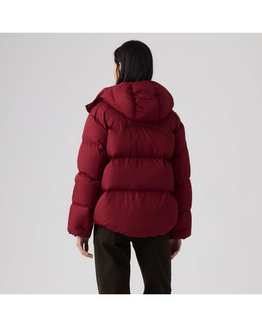 Levi's Tate Bubble Puffer in het Red