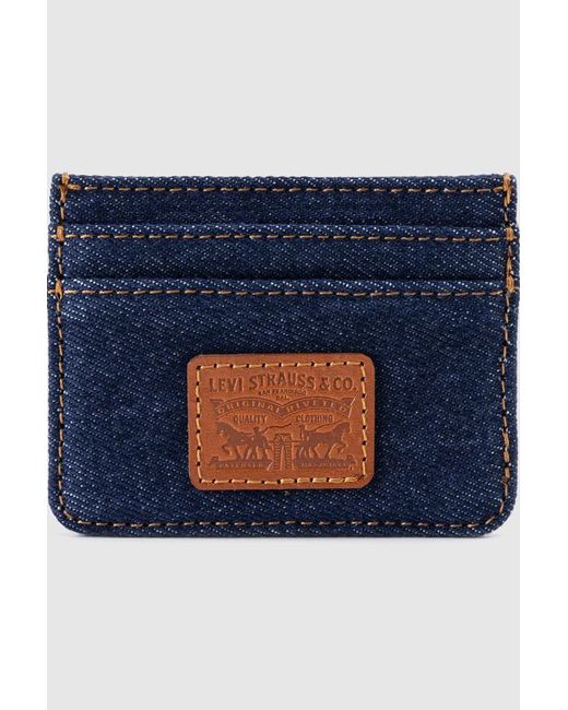Levi's Blue Denim Card Holder for men