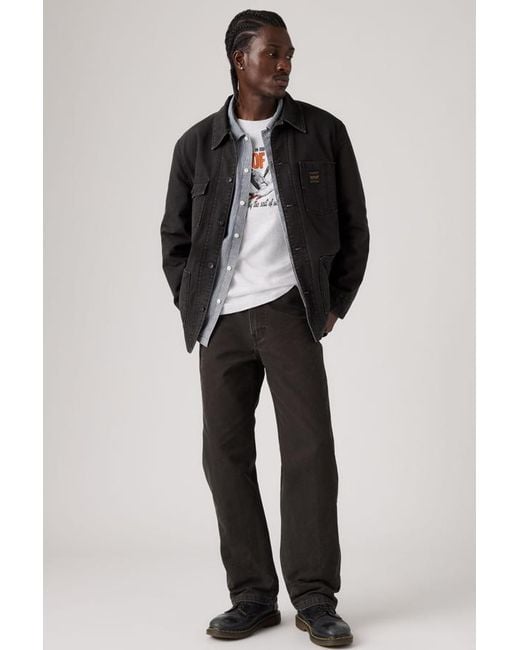 Levi's Black 568 Loose Straight Carpenter Pants for men