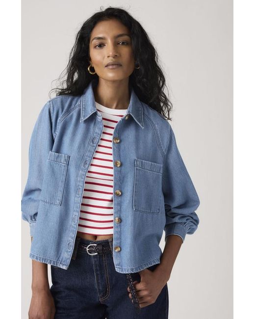 Levi's Blue Tini Long Sleeve Utility Shirt