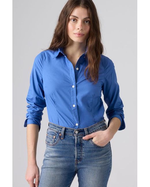 Levi's Blue Slim Poplin Shirt