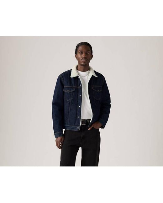 Giacca Sherpa Trucker Type Iii di Levi's in Blue da Uomo