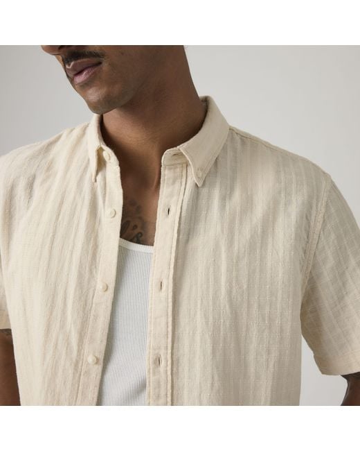 Levi's Natural Short Sleeve Authentic Button Down Shirt for men