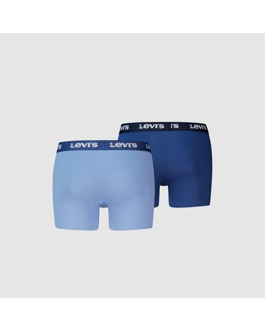 Repeat Logo Boxer Brief 2 Pack Levi's de hombre de color Blue
