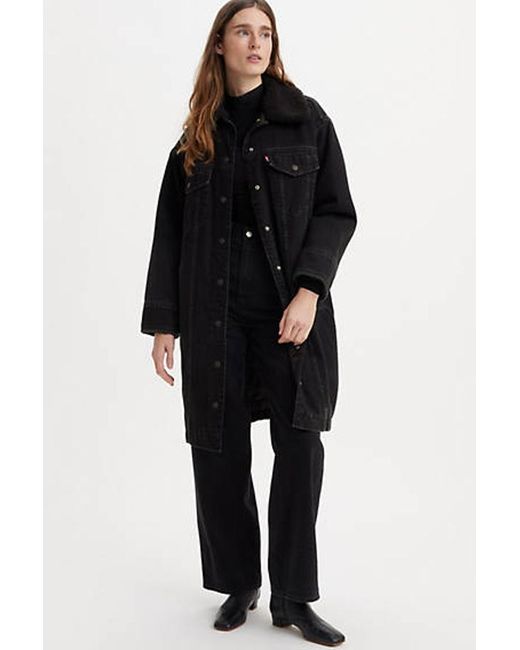 Levi's Black Longline Padded Trucker Jacket