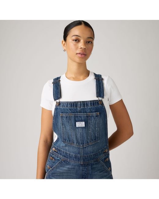 Levi's Blue Baggy Overalls