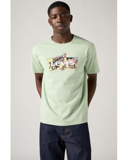 Levi's Green Relaxed Fit Graphic Tee for men