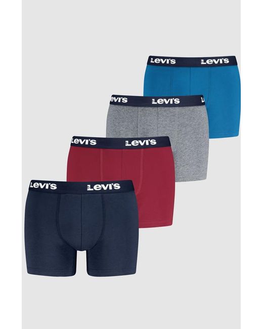 Levi's Blue Repeat Logo Boxer Brief 4 Pack for men
