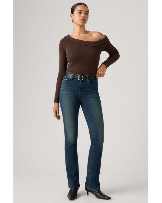 Levi's Blue 725 High Rise Bootcut Jeans