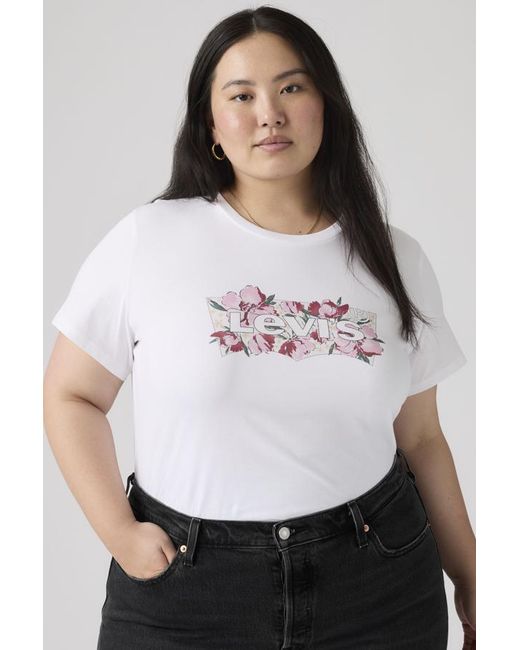 Levi's White Perfect Logo Tee (Plus Size)