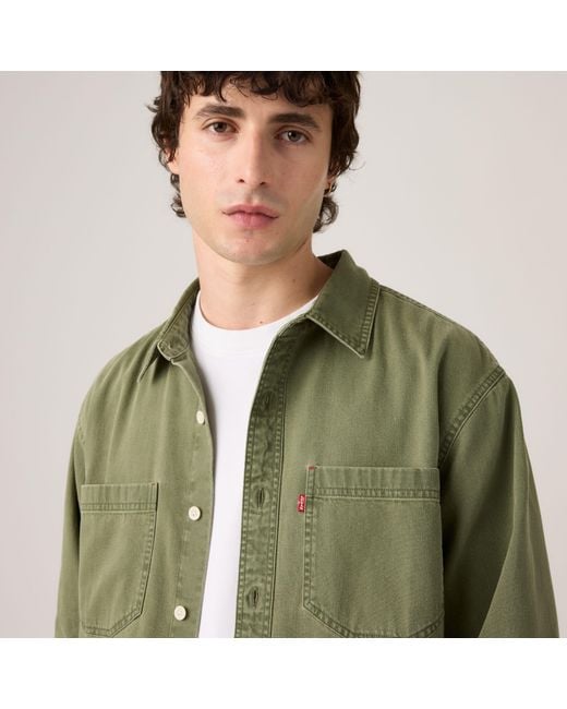 Levi's Green Mariposa Worker Shirt for men