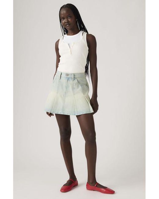 Levi's Natural Pleated Mini Skirt