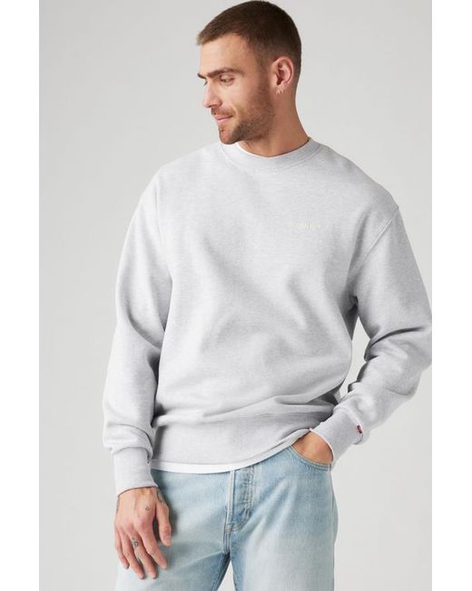 Levi's Gray Authentic Crewneck Sweatshirt A9244-0001 for men