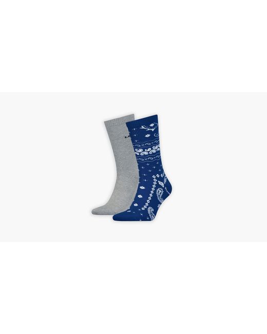 Levi's Black ® Regular Cut Bandana Socks 2 Pack for men
