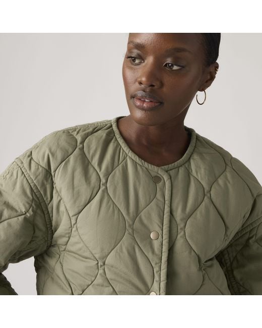 Levi's Green Josie Quilted Liner Jacket