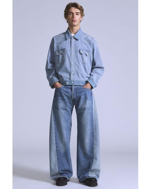 Levi's Blue 1980's 501 Customized Jeans for men
